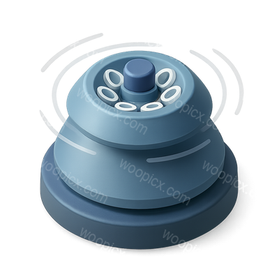 3D Centrifuge Icon with Spinning Effect in Isometric View