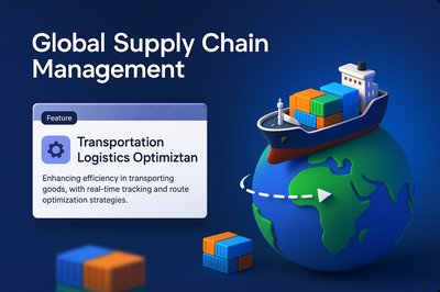 Innovative Global Supply Chain Management Illustration