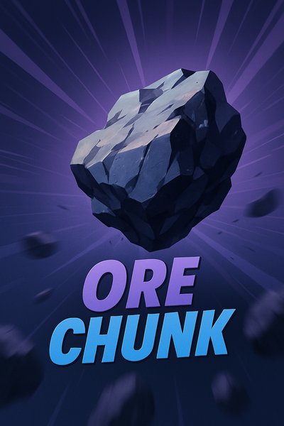 Dynamic 3D Ore Chunk Illustration with Engaging Design Elements