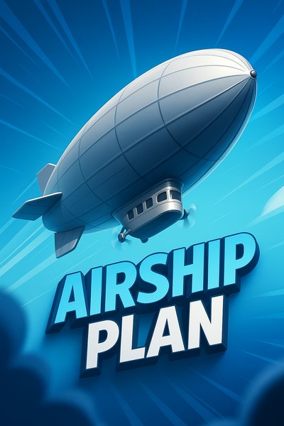 Dynamic Airship Plan Illustration with Engaging Design