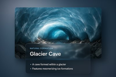 Stunning 3D Illustration of a Glacier Cave