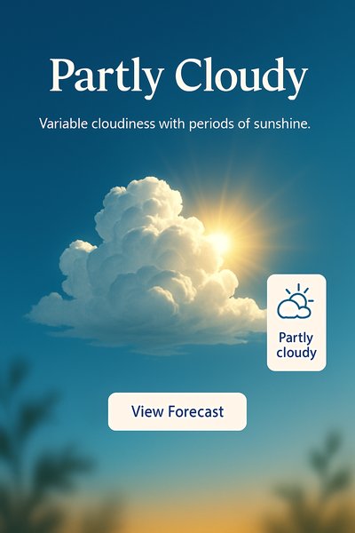 Weather Forecast for Partly Cloudy Conditions