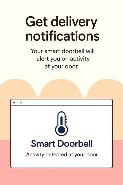 Promotional Graphic for Smart Doorbell Notifications