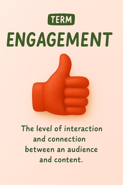 Visual Representation of Engagement Concept with Thumbs Up Icon