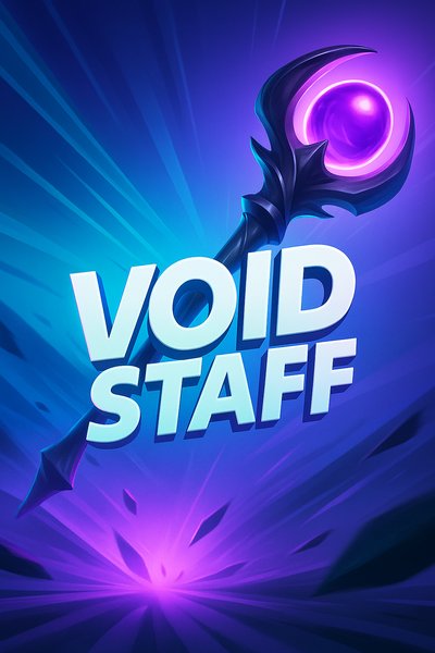 Dynamic Illustration of a Void Staff with Vibrant Colors