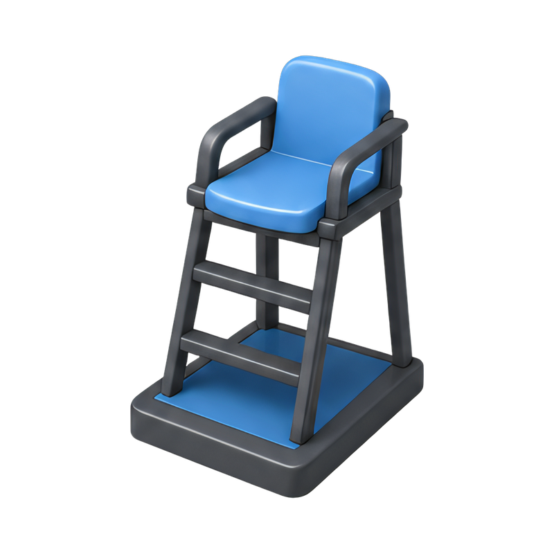 low referee chair at a game