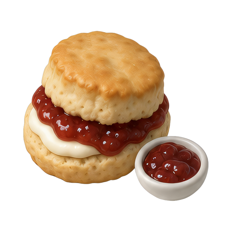 fresh scone with jam