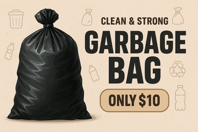 Dynamic Advertisement for Garbage Bags with Charitable Theme