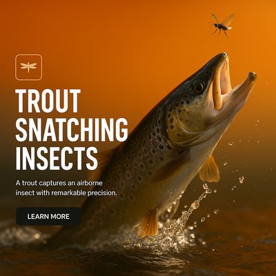 Trout Capturing Insects with Precision in Dynamic Scene