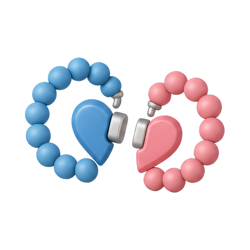 magnetic couple bracelet set