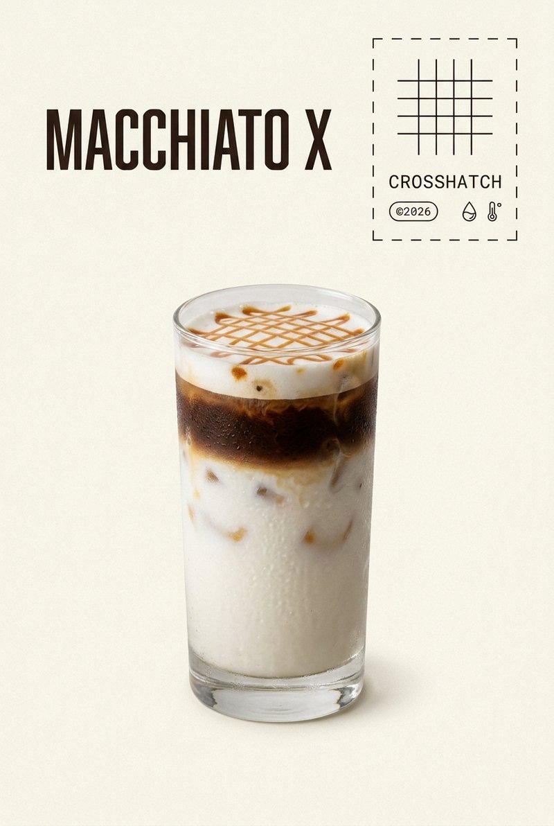 Iced macchiato in a glass