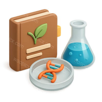 3D Synthetic Biology Lab Icon with DNA and Flask