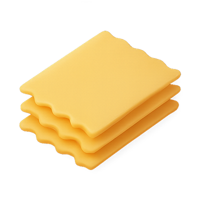 Stack of Wavy Yellow Cheese Slices