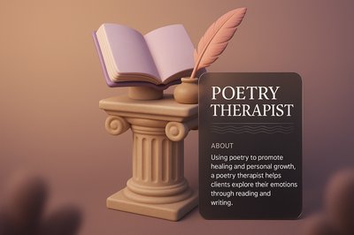 3D Illustration of a Poetry Therapist Concept