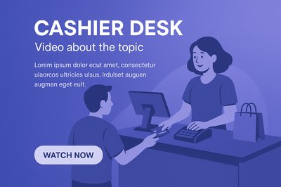 Gradient Design for Cashier Desk Visual
