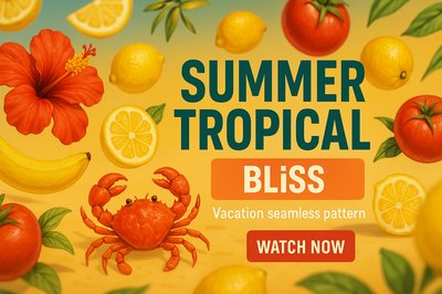 Vibrant Tropical Summer Promotion Graphic