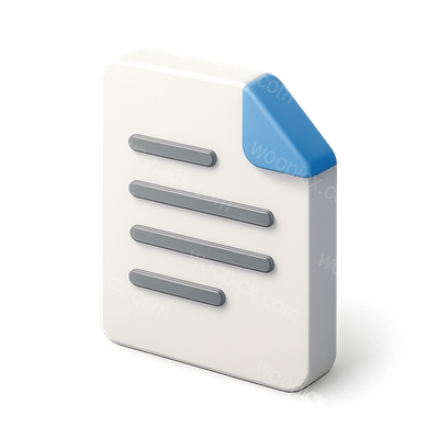 3D Isometric Icon with Blue Highlight and Volumetric Feel