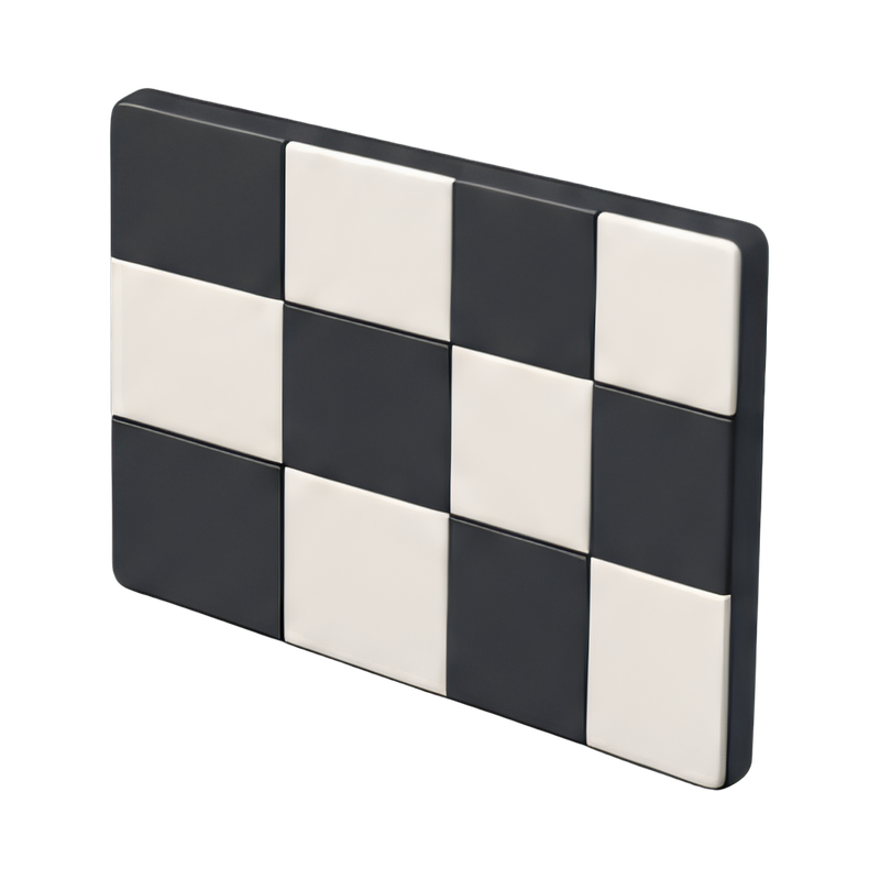black and white checkerboard pattern