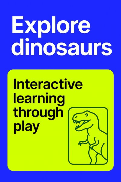 Educational Graphic Promoting Interactive Dinosaur Learning