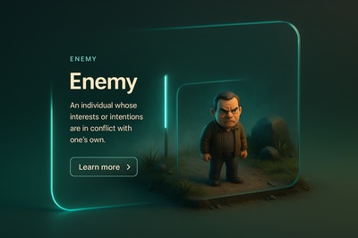 Foggy Neon Scene Featuring a 3D Character in Conflict