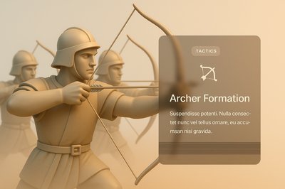 3D Archer Formation Illustration with Tactical Information