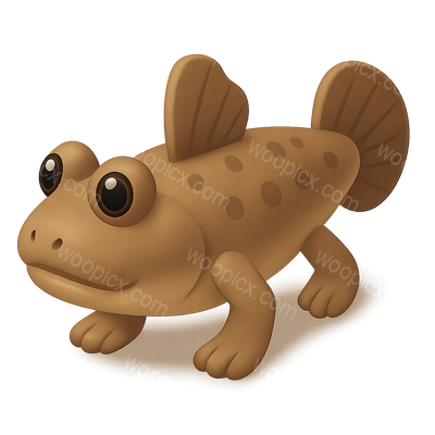 3D Mudskipper Icon in Isometric View