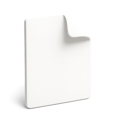 3D Isometric Icon of a Whitepaper on Transparent Background