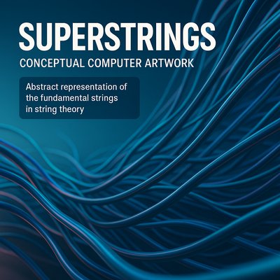 Dynamic 3D Illustration of Superstrings Concept