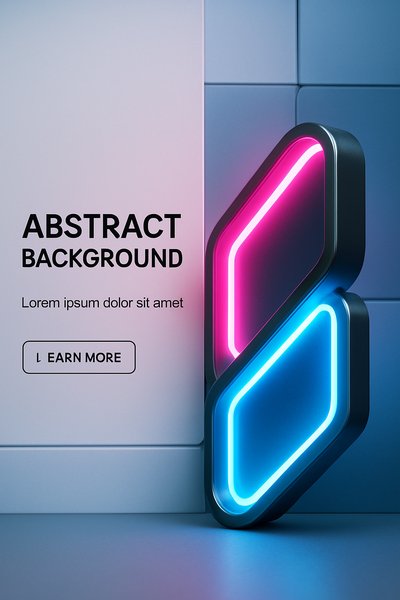 Modern Neon Corporate Design with Geometric Elements