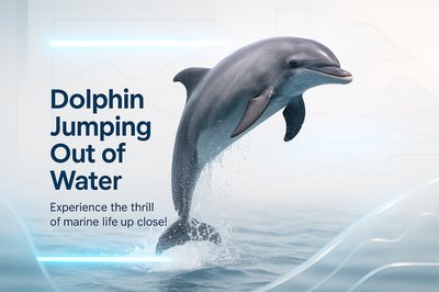 Dynamic Marine Life Illustration Featuring a Dolphin