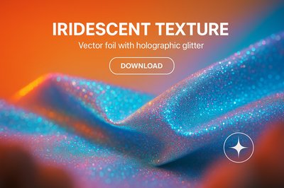 Iridescent Texture with Holographic Glitter for Design Use