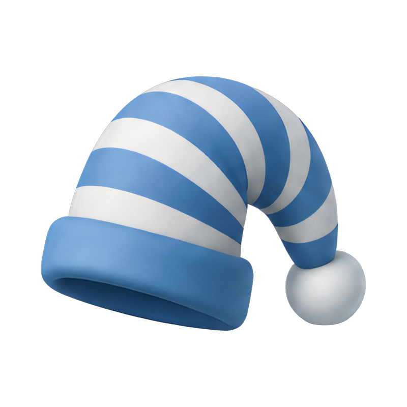 striped nightcap on table