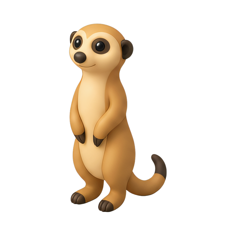 Curious meerkat standing alert