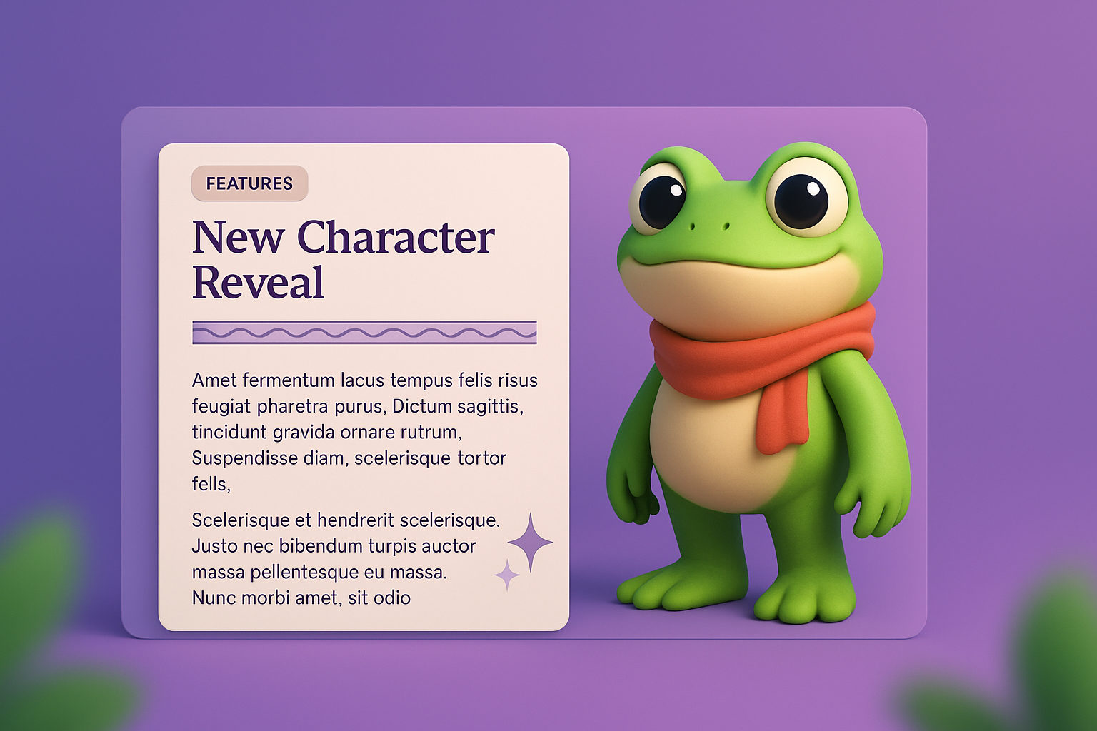 Exciting New Character Reveal with 3D Illustration