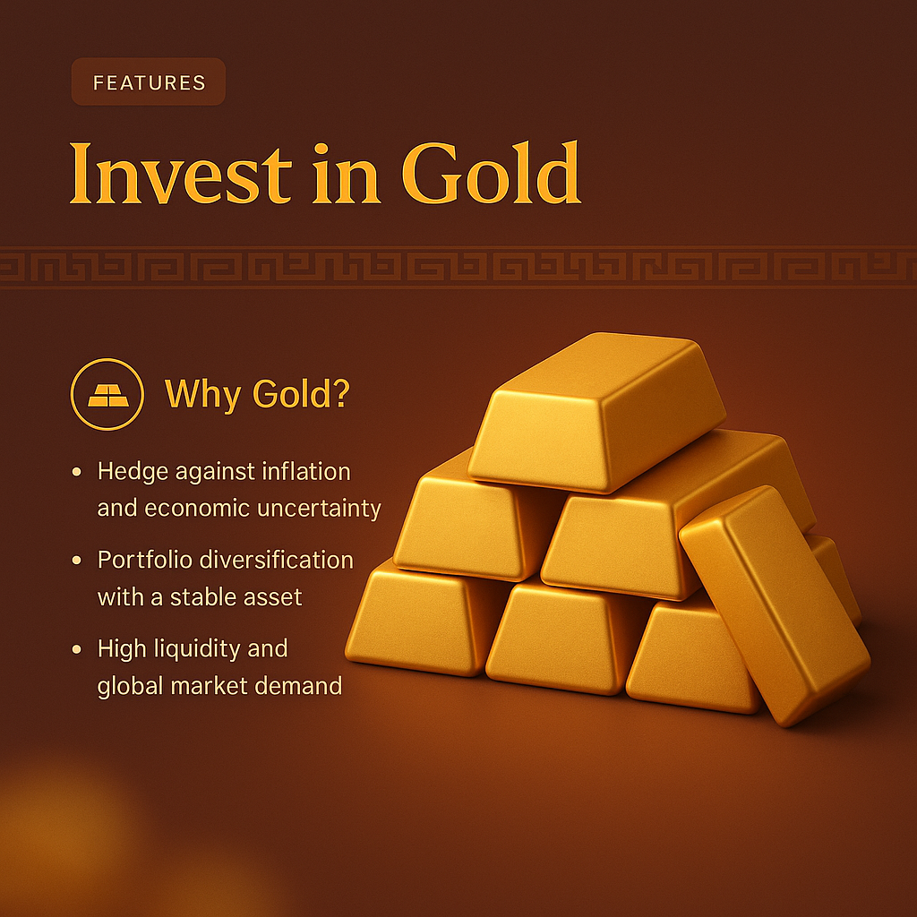Elegant Gold Investment Landing Page Design