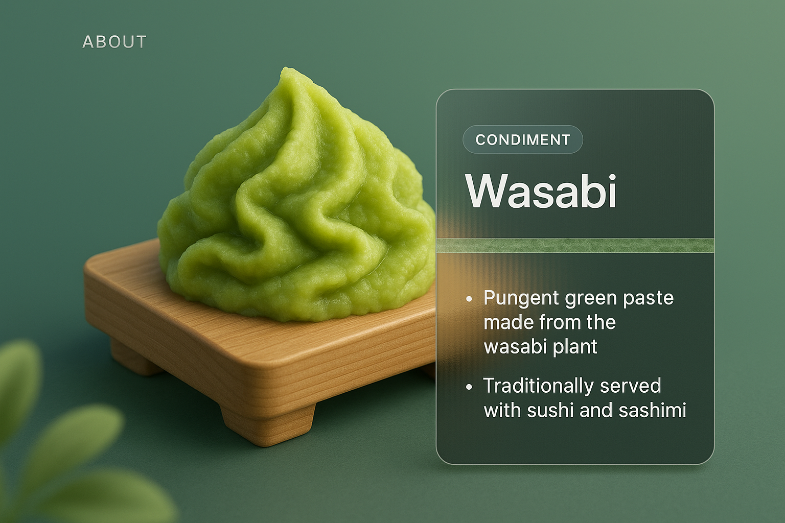Elegant Wasabi Presentation with Text Overlay