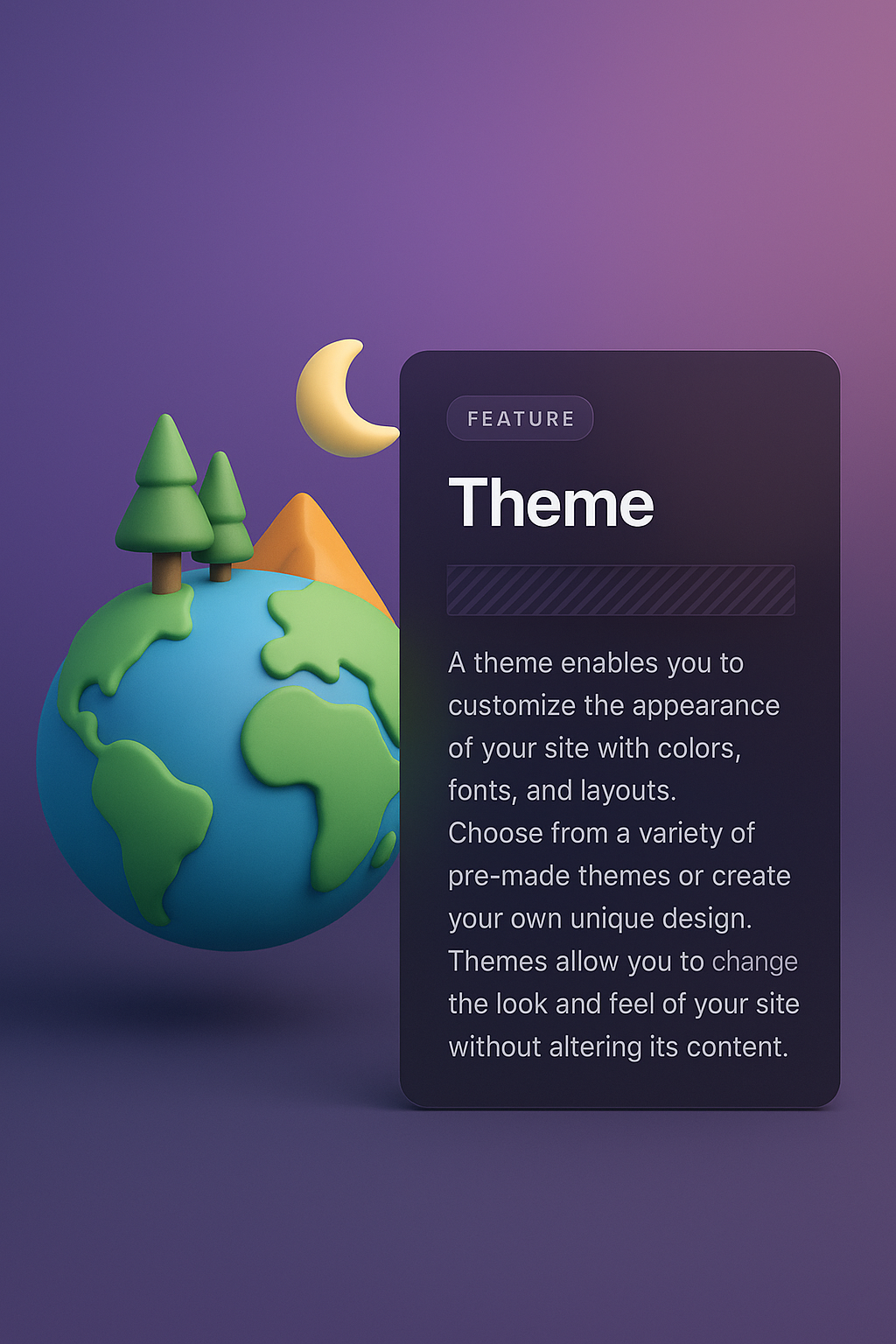 3D Web Design Concept with Thematic Features