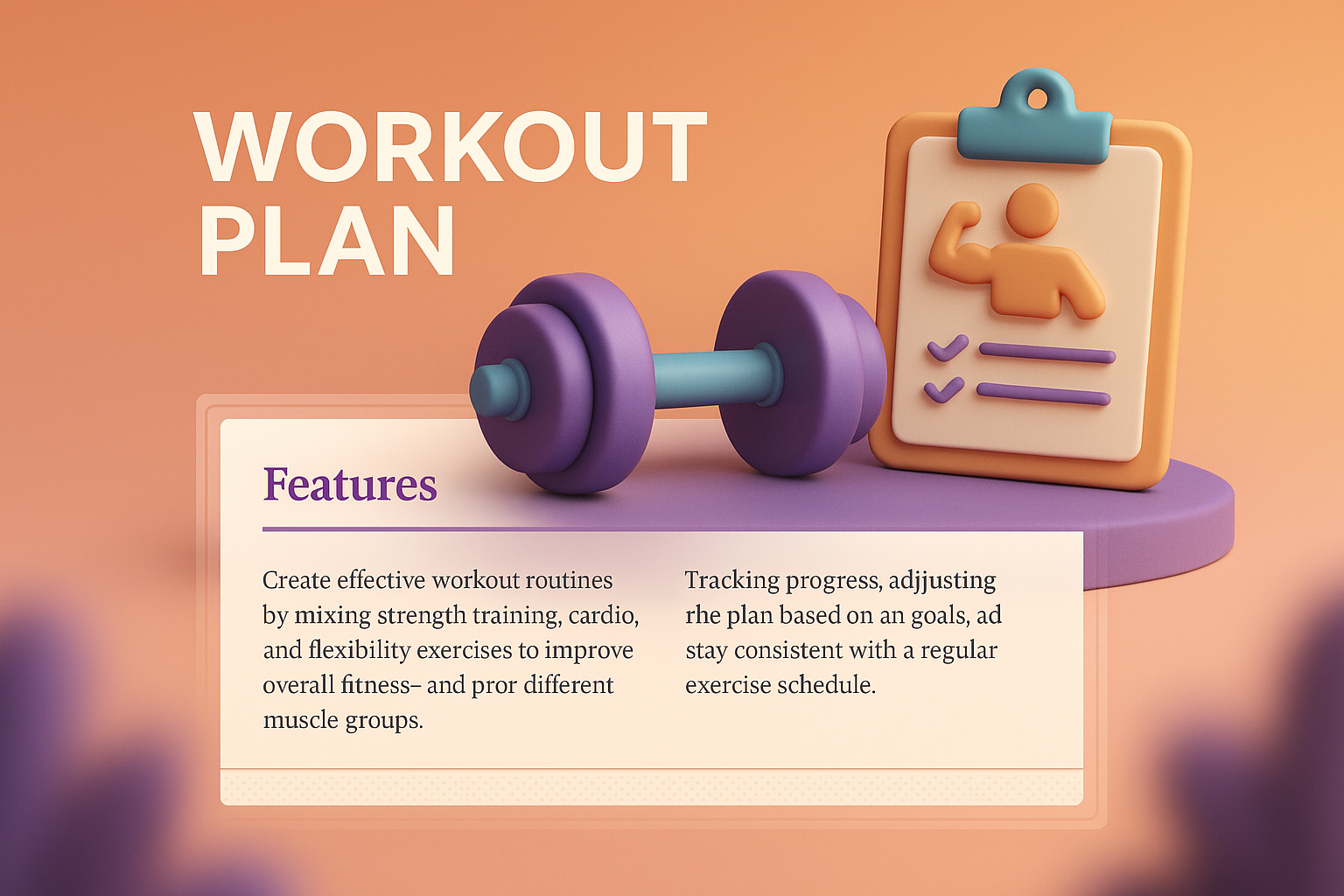 Engaging Workout Plan Infographic for Fitness Enthusiasts