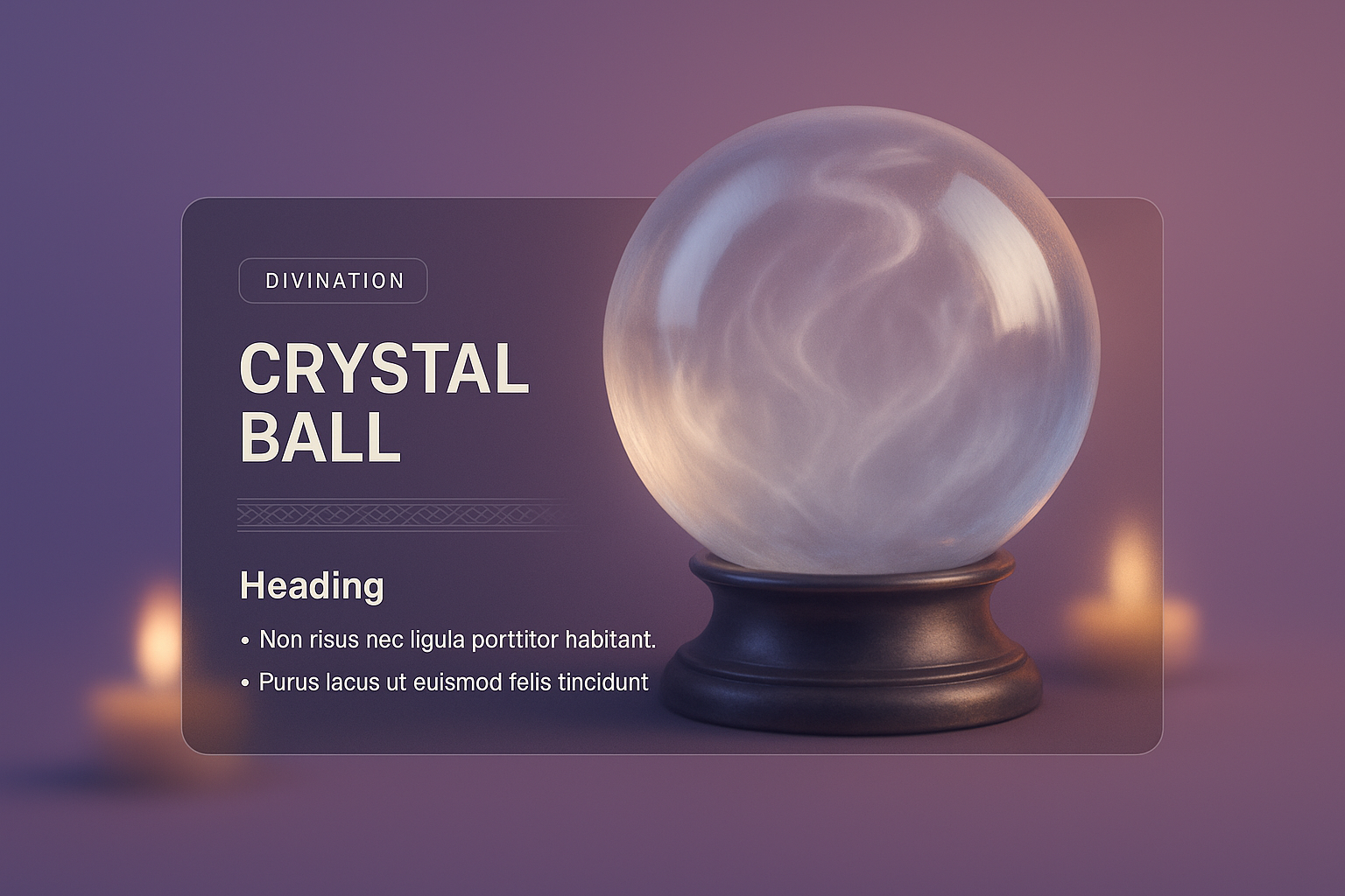 Stunning 3D Crystal Ball Illustration with Elegant Design