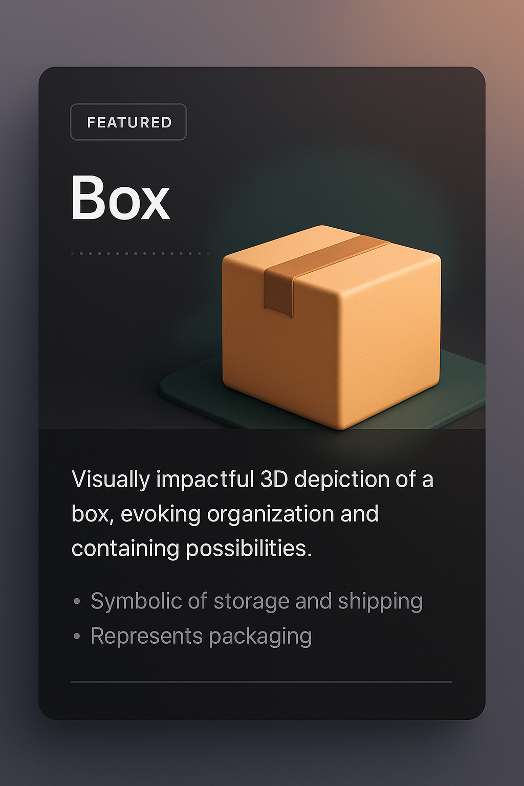 Creative 3D Web Design Featuring a Box