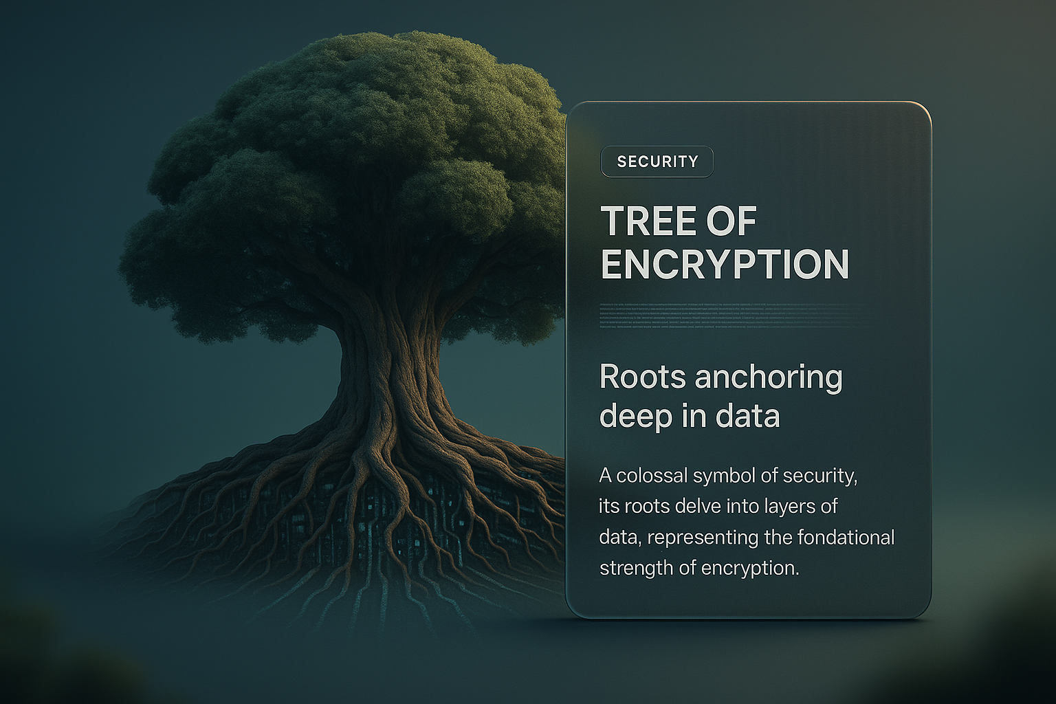 Massive Tree of Encryption Symbolizing Data Security