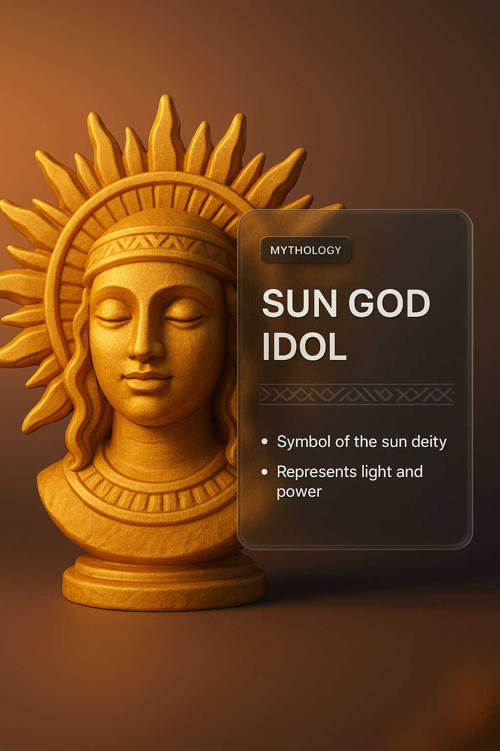 Stunning Sun God Idol Illustration in 3D