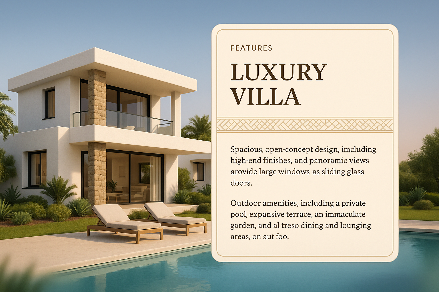 Stunning Luxury Villa Illustration with Modern Design Features