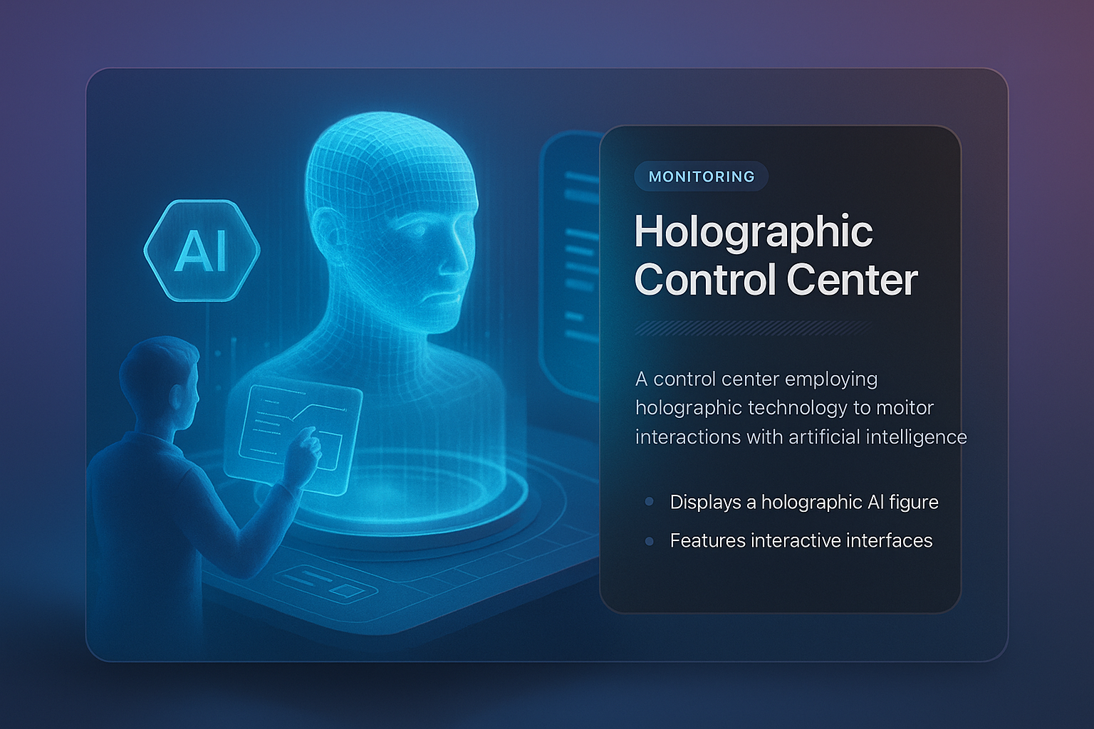 Holographic Control Center for AI Interaction Monitoring