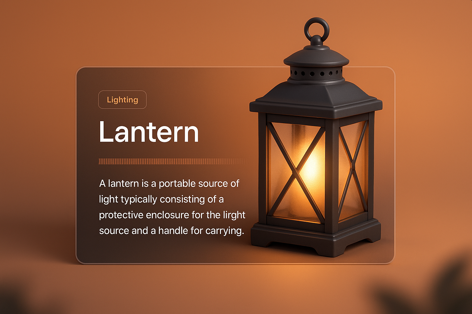 Stylish Lantern Illustration with Informative Overlay