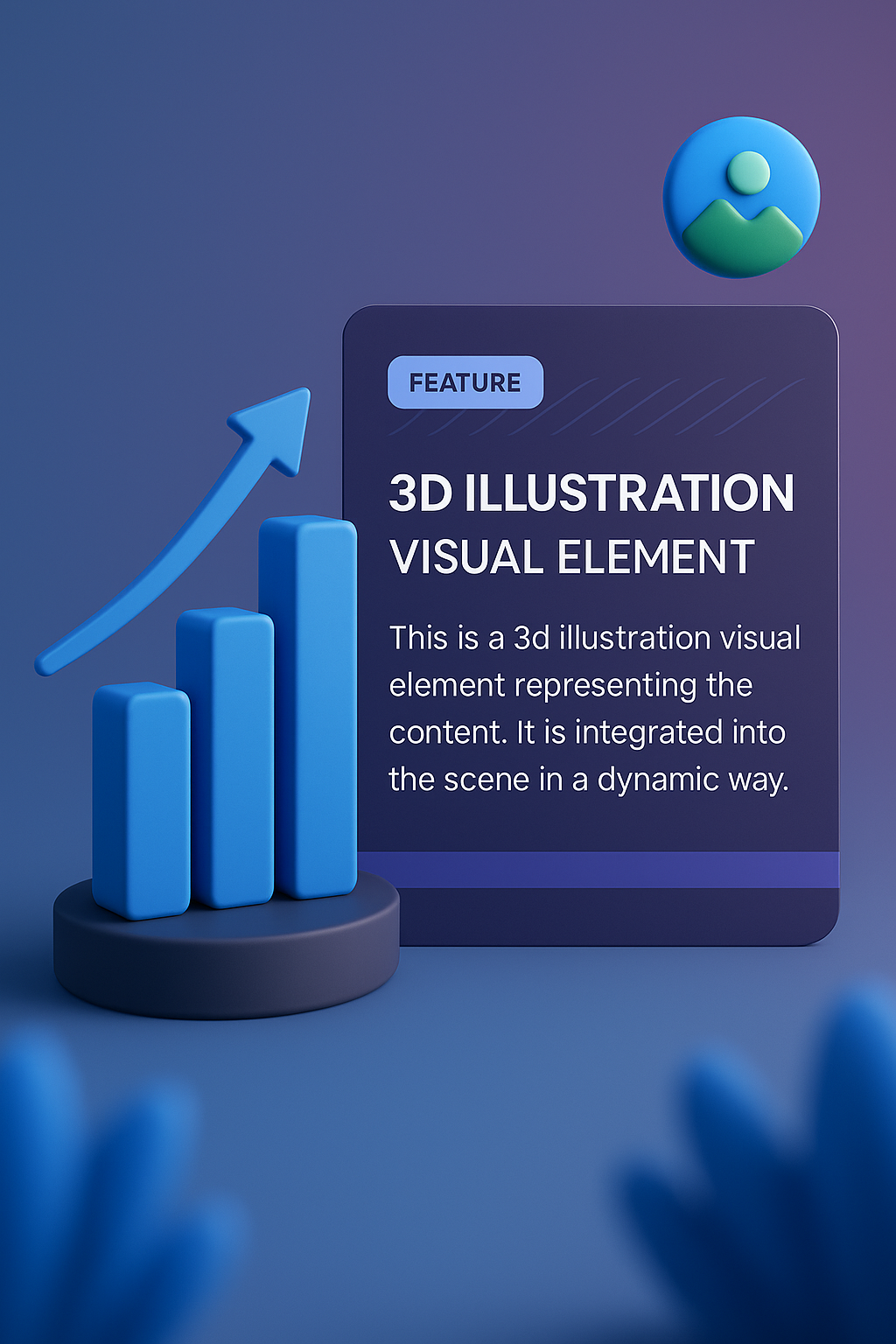 Dynamic 3D Illustration of Travel Stamps and Features