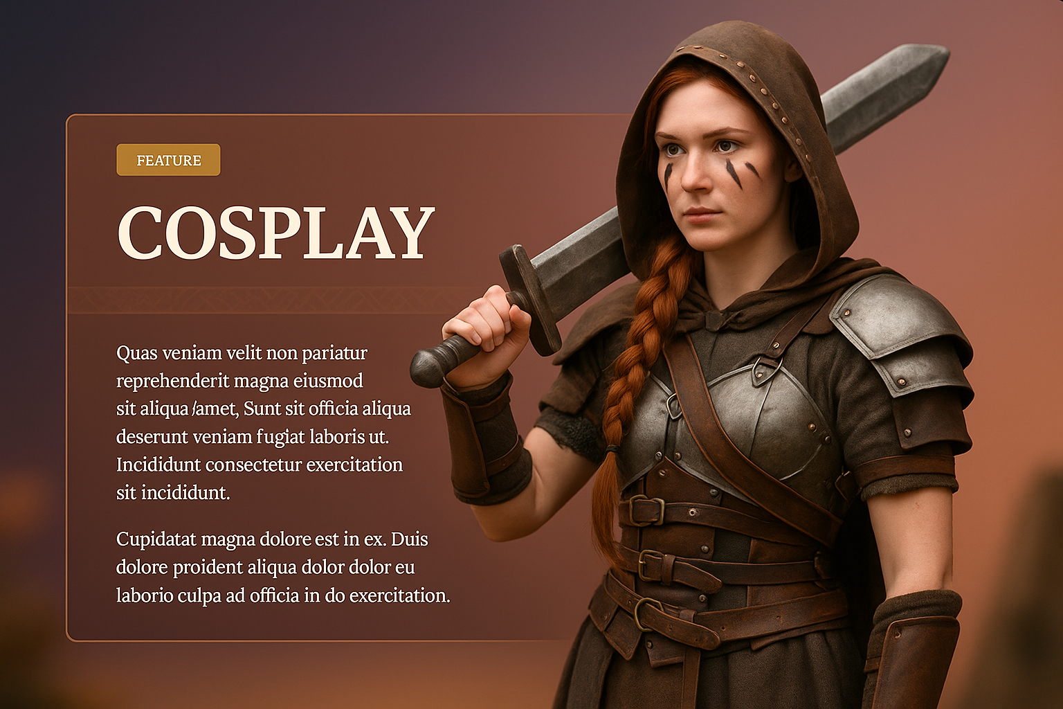 3D Cosplay Design with Integrated Features Block