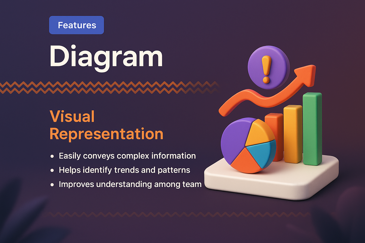 3D Landing Page Design with Diagram Features