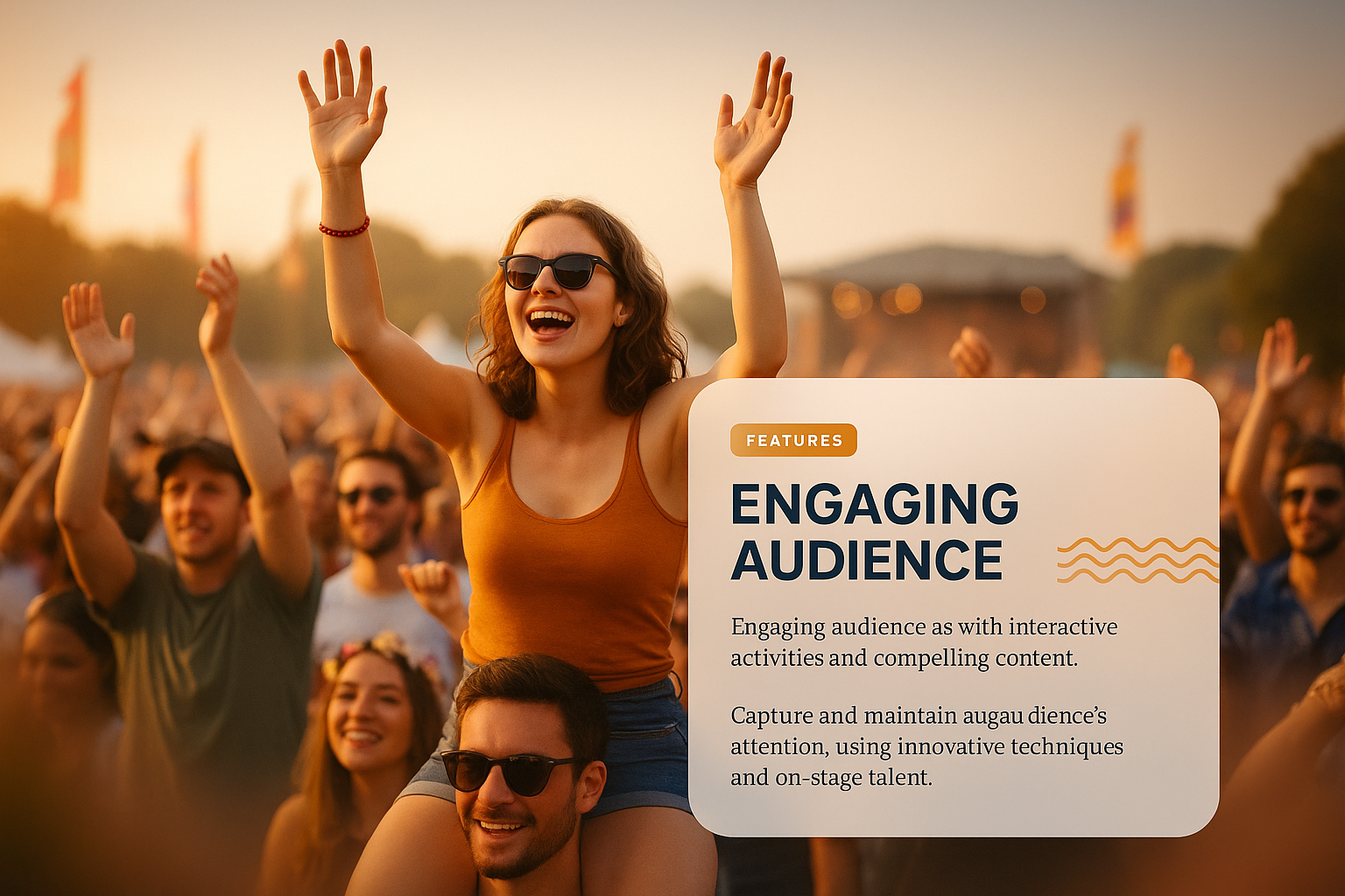 Vibrant Festival Audience Captivated by Performance