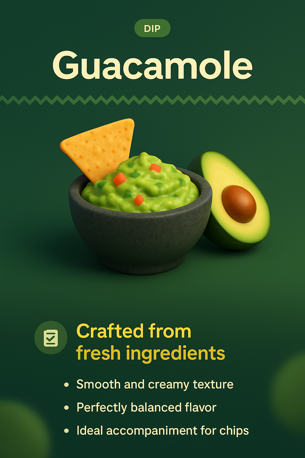 Delicious Guacamole: Fresh Ingredients and Flavorful Dip
